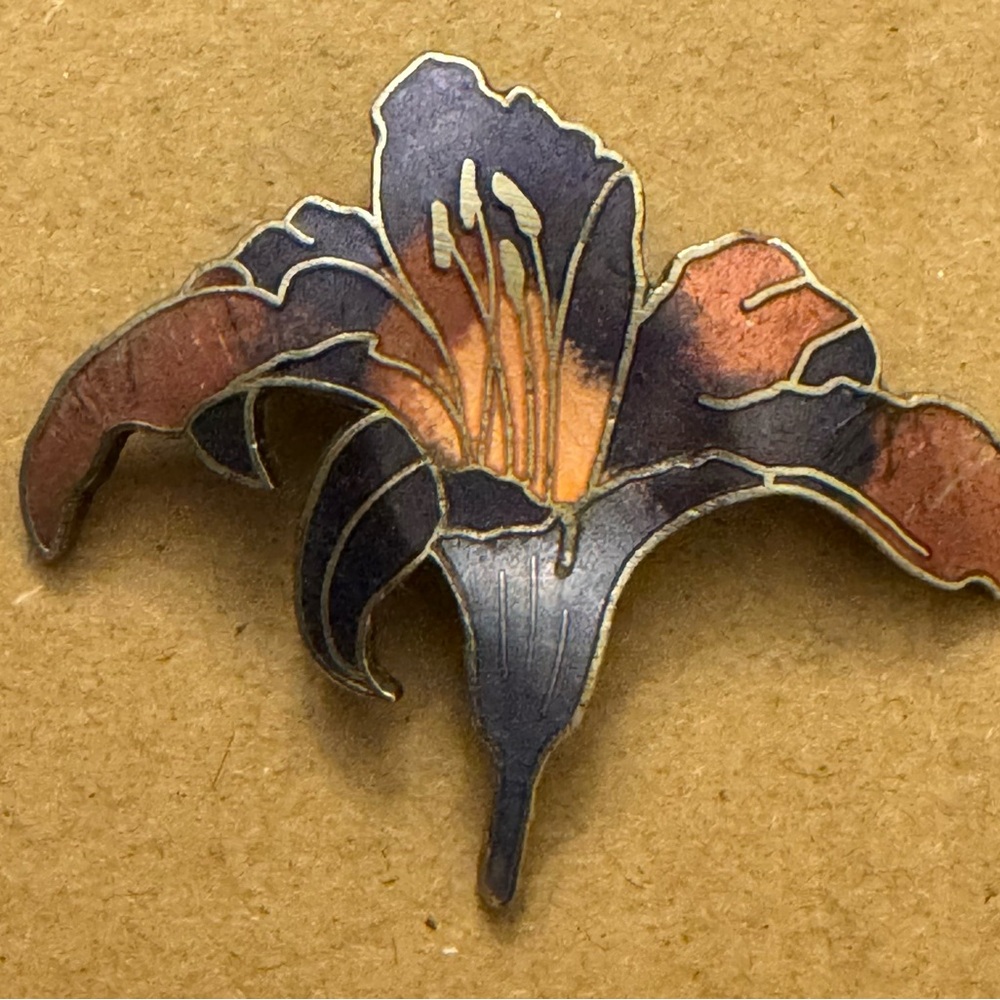 Floral Enamel Brooch